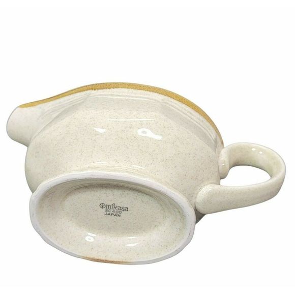 Vintage Mikasa Stoneware Whole Wheat Gravy Boat & Spill‎ Under Plate Japan - Picture 6 of 9